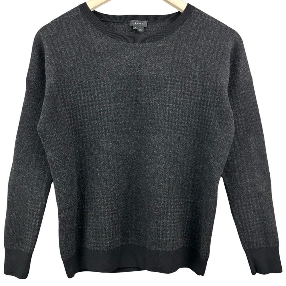 Theory Wool Blend Houndstooth Sweater Size Small-Medium